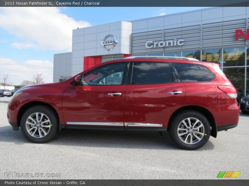 Cayenne Red / Charcoal 2013 Nissan Pathfinder SL