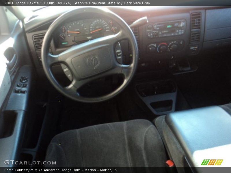 Graphite Gray Pearl Metallic / Dark Slate Gray 2001 Dodge Dakota SLT Club Cab 4x4