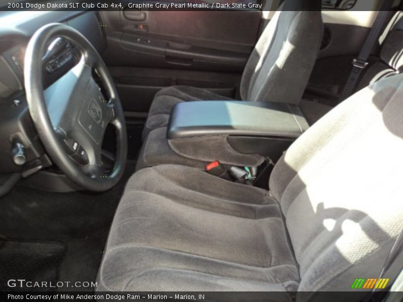 Graphite Gray Pearl Metallic / Dark Slate Gray 2001 Dodge Dakota SLT Club Cab 4x4