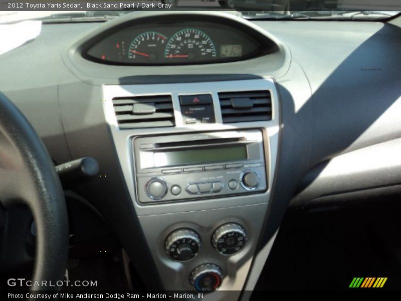 Black Sand Pearl / Dark Gray 2012 Toyota Yaris Sedan