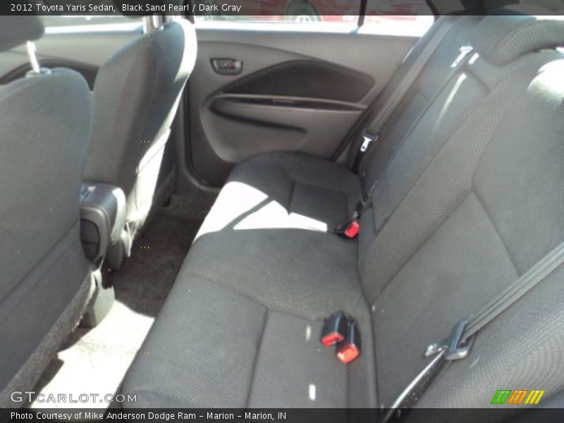 Black Sand Pearl / Dark Gray 2012 Toyota Yaris Sedan