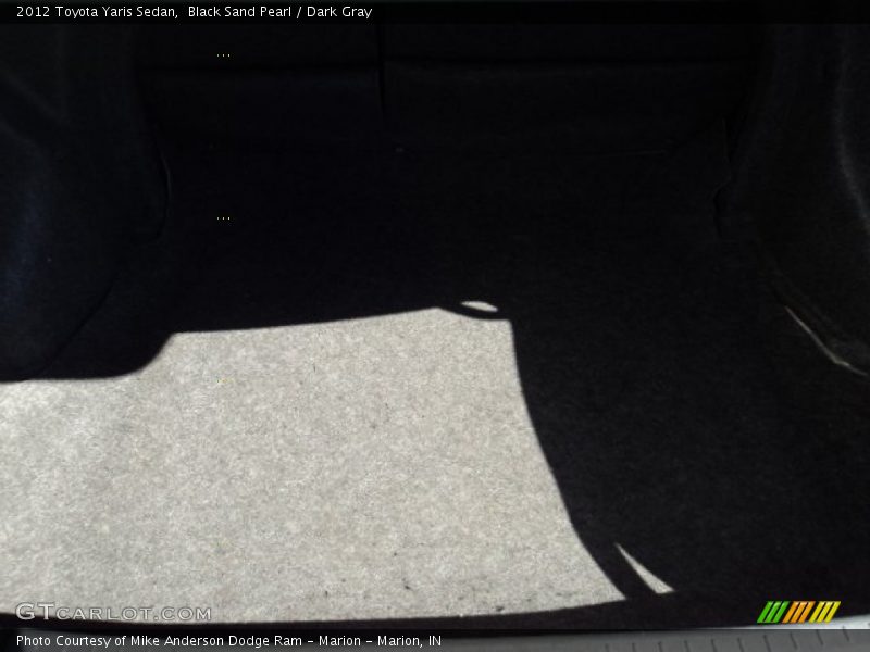 Black Sand Pearl / Dark Gray 2012 Toyota Yaris Sedan