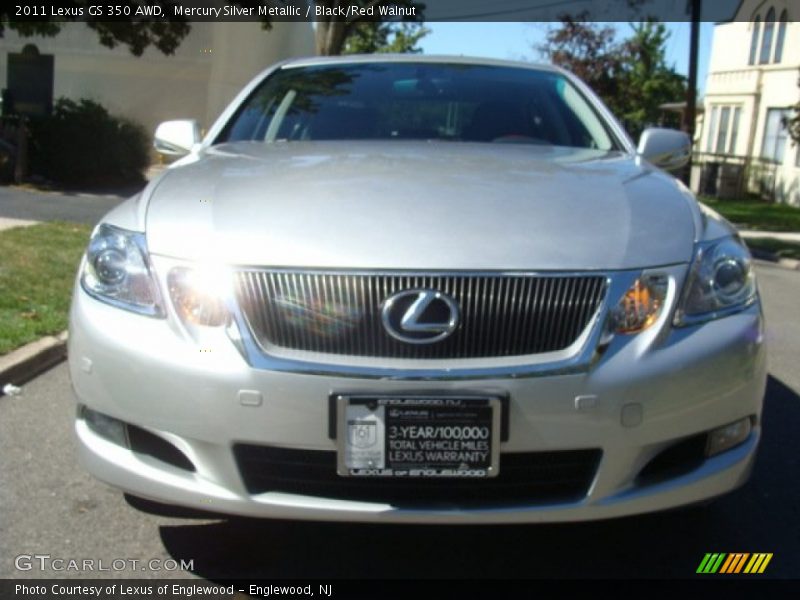 Mercury Silver Metallic / Black/Red Walnut 2011 Lexus GS 350 AWD