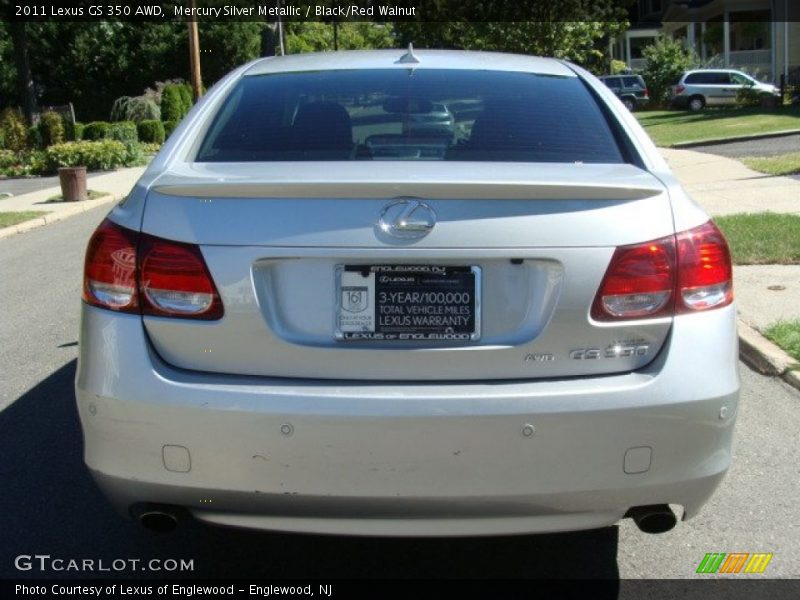 Mercury Silver Metallic / Black/Red Walnut 2011 Lexus GS 350 AWD