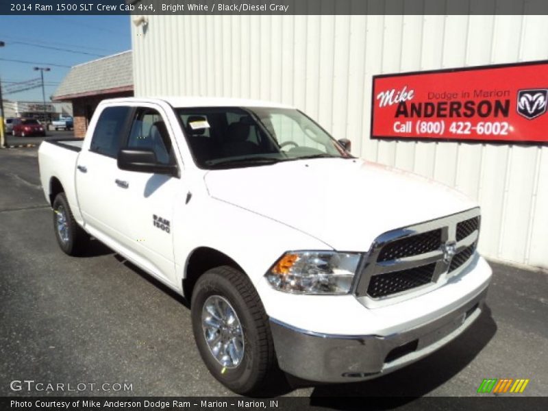 Bright White / Black/Diesel Gray 2014 Ram 1500 SLT Crew Cab 4x4