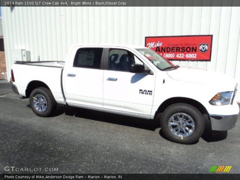 Bright White / Black/Diesel Gray 2014 Ram 1500 SLT Crew Cab 4x4
