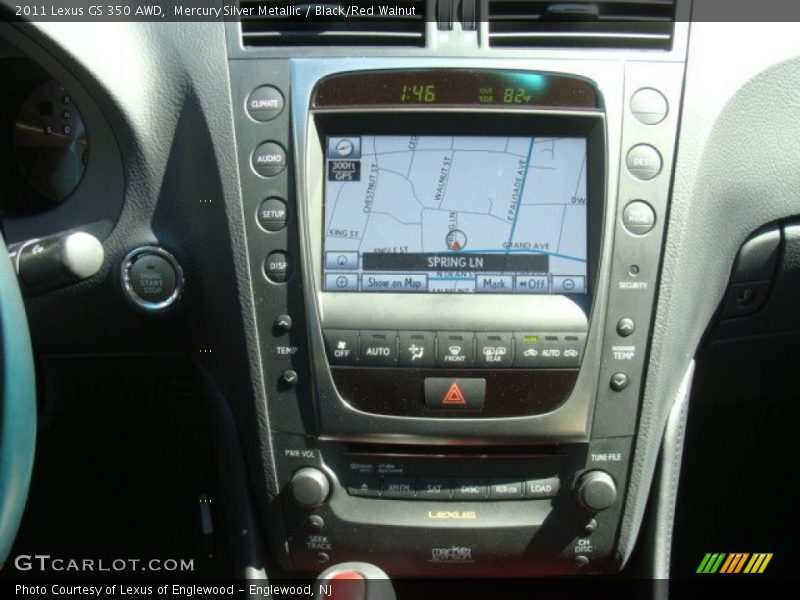 Mercury Silver Metallic / Black/Red Walnut 2011 Lexus GS 350 AWD