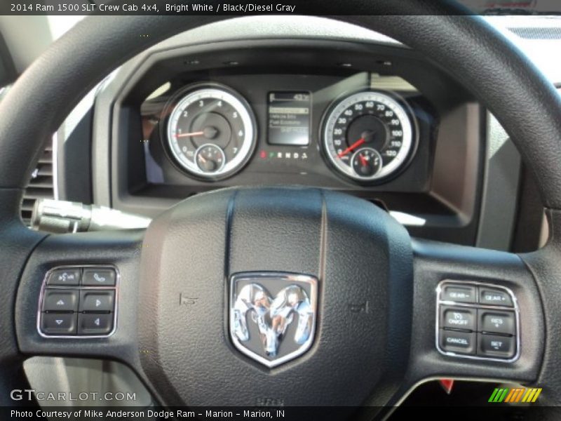 Bright White / Black/Diesel Gray 2014 Ram 1500 SLT Crew Cab 4x4