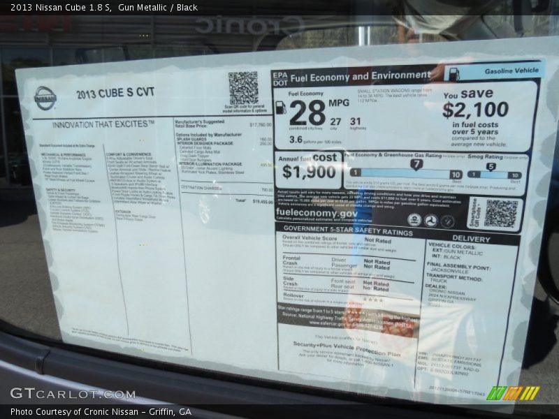  2013 Cube 1.8 S Window Sticker