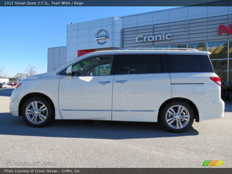 Pearl White / Beige 2013 Nissan Quest 3.5 SL