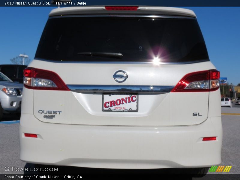 Pearl White / Beige 2013 Nissan Quest 3.5 SL