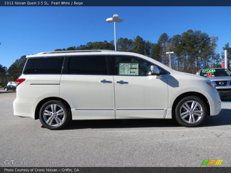 Pearl White / Beige 2013 Nissan Quest 3.5 SL