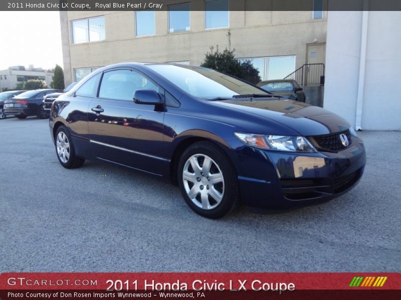 Royal Blue Pearl / Gray 2011 Honda Civic LX Coupe