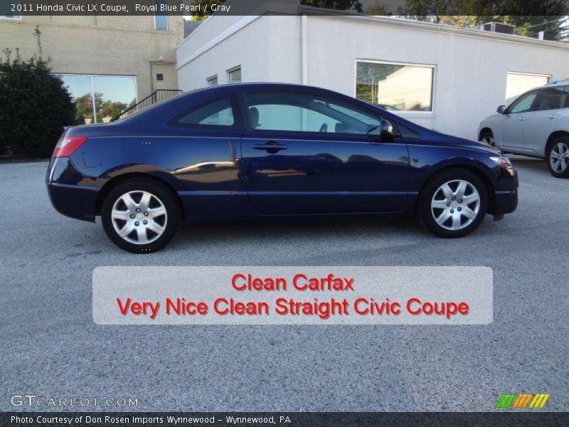Royal Blue Pearl / Gray 2011 Honda Civic LX Coupe