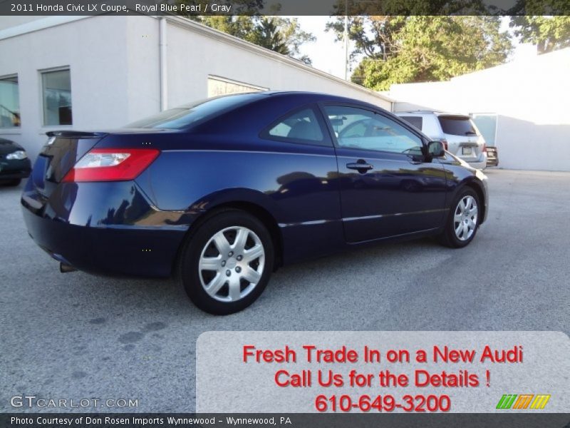 Royal Blue Pearl / Gray 2011 Honda Civic LX Coupe