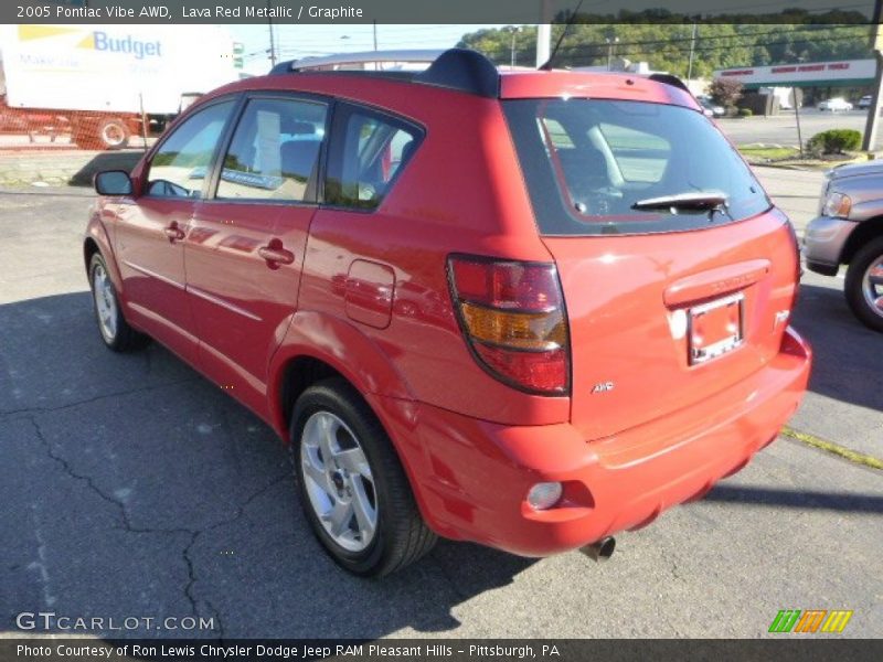 Lava Red Metallic / Graphite 2005 Pontiac Vibe AWD