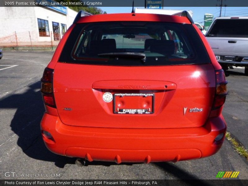 Lava Red Metallic / Graphite 2005 Pontiac Vibe AWD