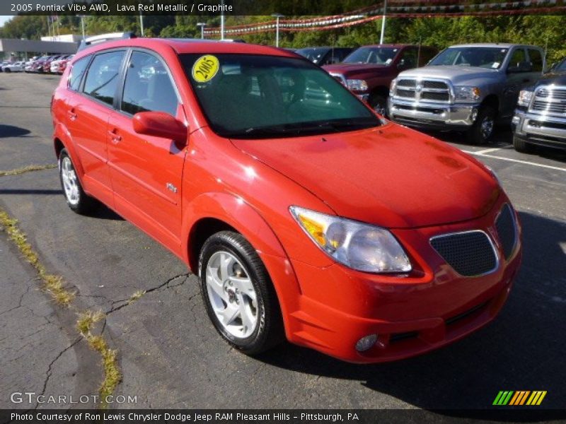 Lava Red Metallic / Graphite 2005 Pontiac Vibe AWD