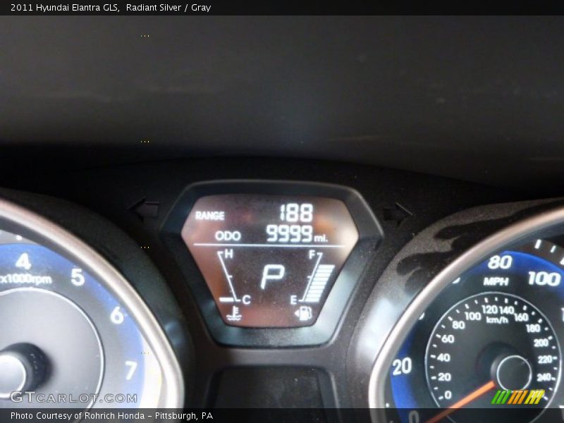 Radiant Silver / Gray 2011 Hyundai Elantra GLS