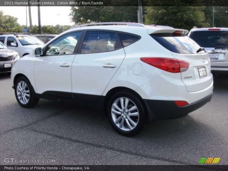 Cotton White / Black/Saddle 2011 Hyundai Tucson Limited