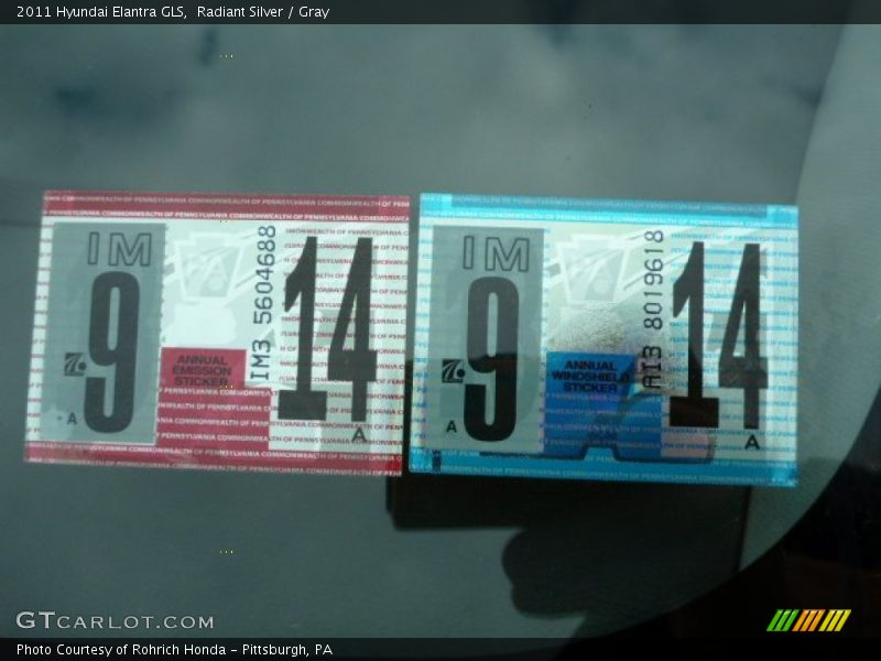 Radiant Silver / Gray 2011 Hyundai Elantra GLS
