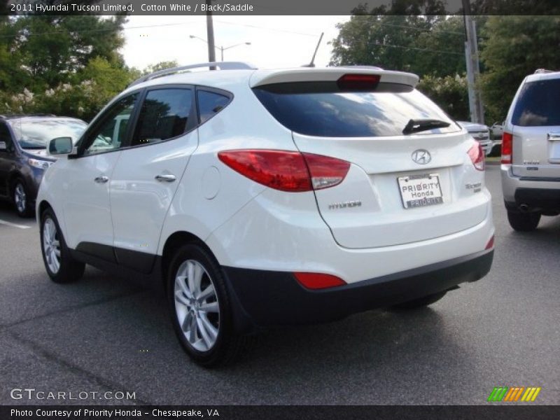 Cotton White / Black/Saddle 2011 Hyundai Tucson Limited