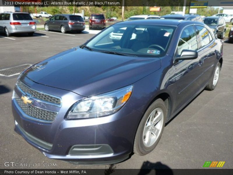 Atlantis Blue Metallic / Jet Black/Titanium 2013 Chevrolet Malibu LS