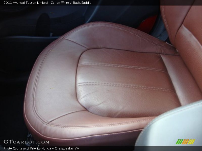 Cotton White / Black/Saddle 2011 Hyundai Tucson Limited