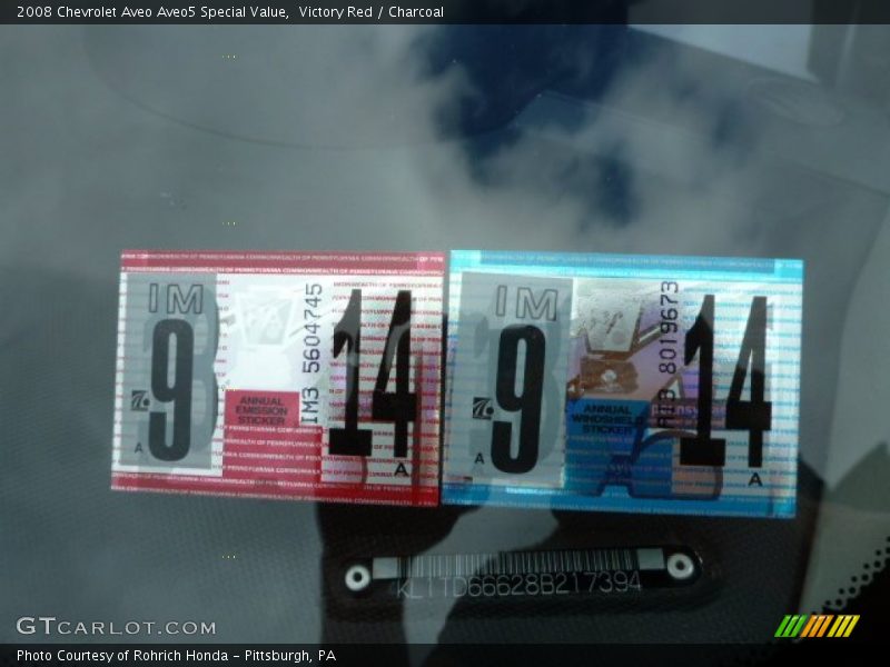 Victory Red / Charcoal 2008 Chevrolet Aveo Aveo5 Special Value