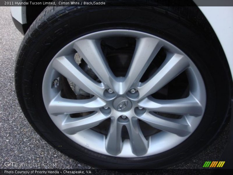 Cotton White / Black/Saddle 2011 Hyundai Tucson Limited