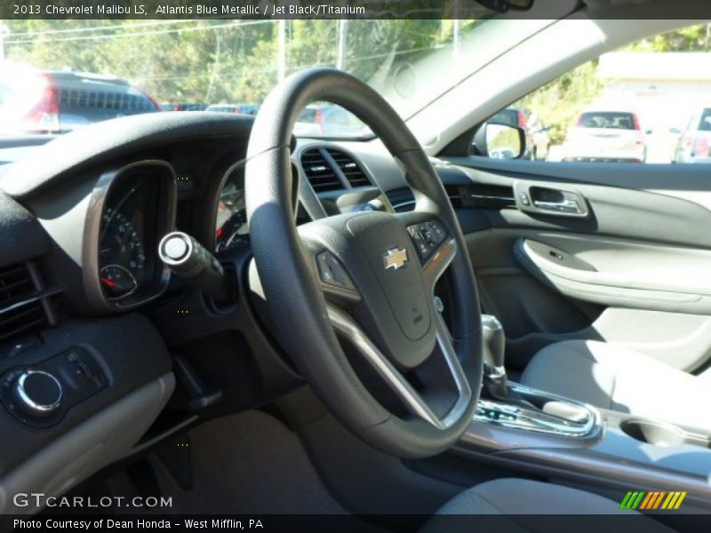 Atlantis Blue Metallic / Jet Black/Titanium 2013 Chevrolet Malibu LS