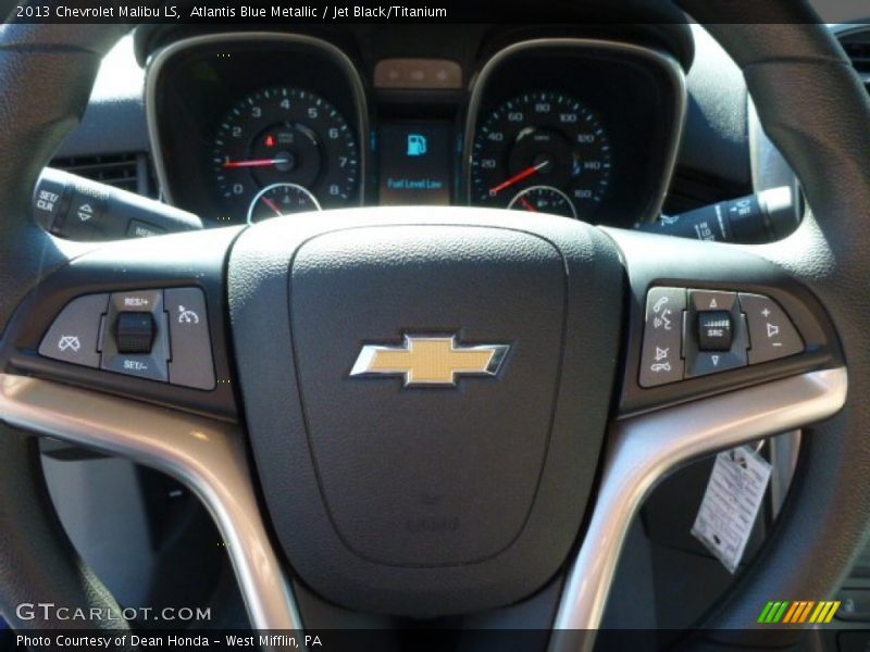 Atlantis Blue Metallic / Jet Black/Titanium 2013 Chevrolet Malibu LS