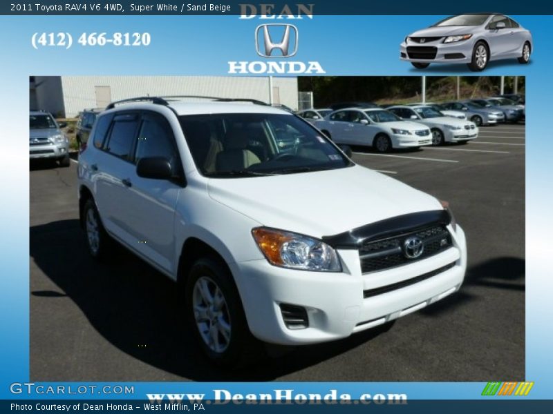 Super White / Sand Beige 2011 Toyota RAV4 V6 4WD