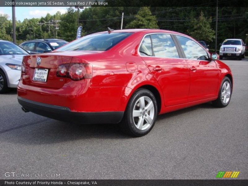 Salsa Red / Pure Beige 2008 Volkswagen Jetta SE Sedan