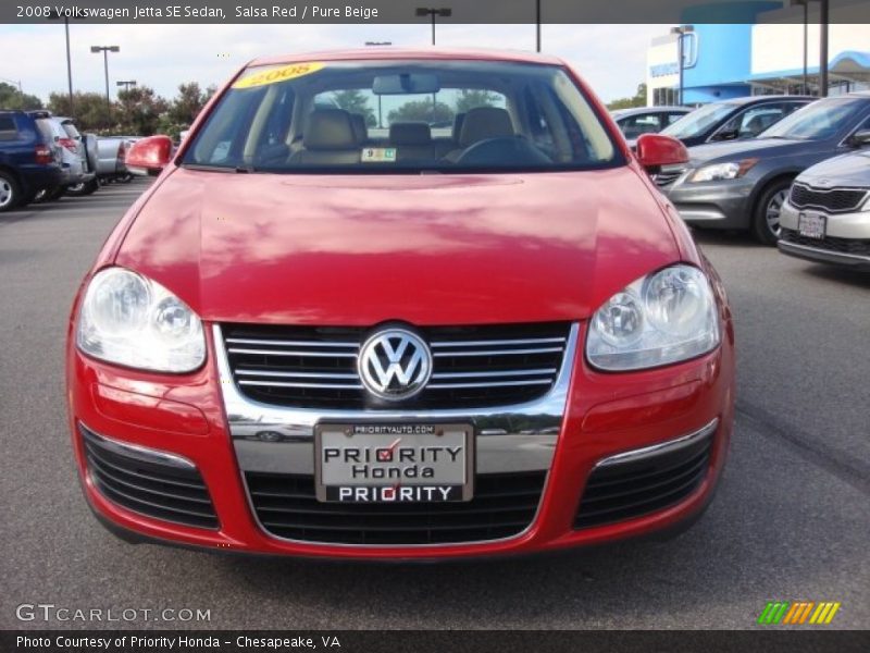 Salsa Red / Pure Beige 2008 Volkswagen Jetta SE Sedan