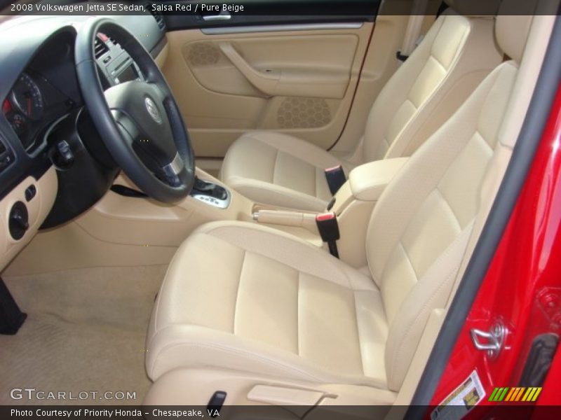 Salsa Red / Pure Beige 2008 Volkswagen Jetta SE Sedan