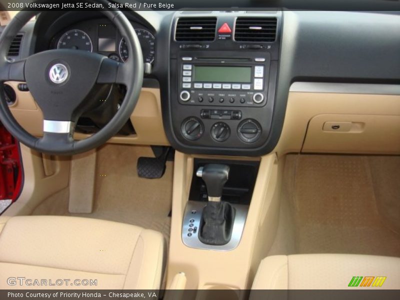 Salsa Red / Pure Beige 2008 Volkswagen Jetta SE Sedan