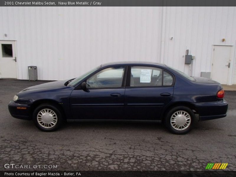Navy Blue Metallic / Gray 2001 Chevrolet Malibu Sedan