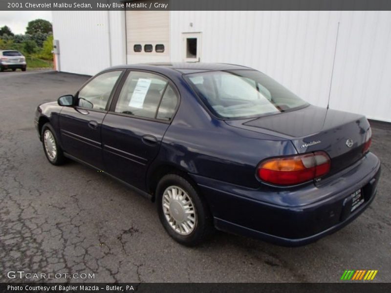 Navy Blue Metallic / Gray 2001 Chevrolet Malibu Sedan
