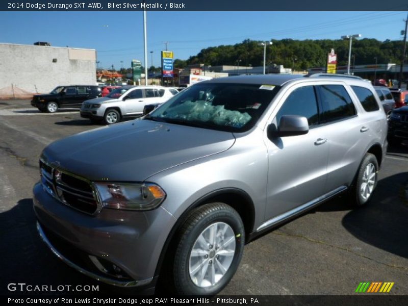 Billet Silver Metallic / Black 2014 Dodge Durango SXT AWD