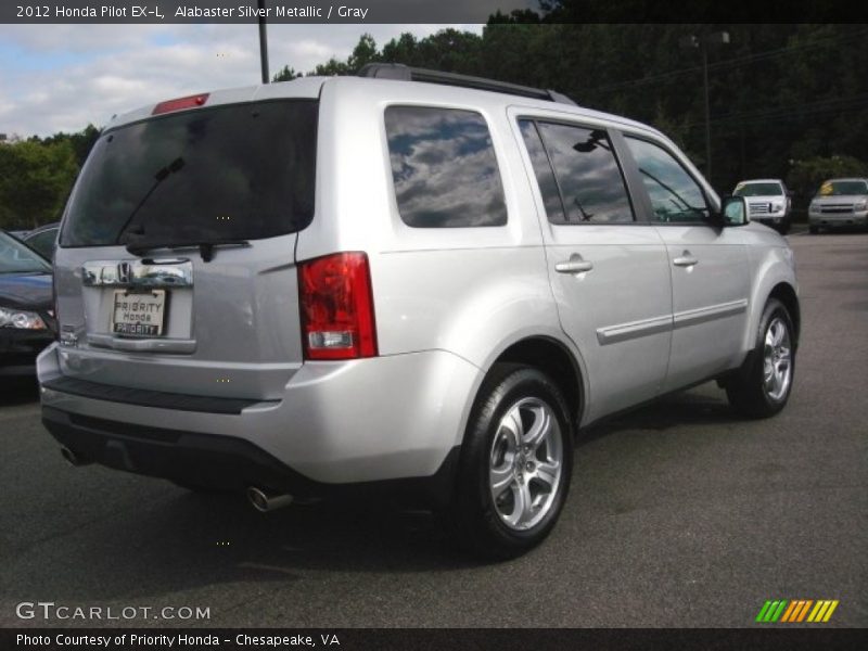 Alabaster Silver Metallic / Gray 2012 Honda Pilot EX-L