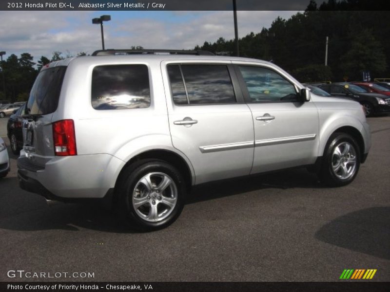 Alabaster Silver Metallic / Gray 2012 Honda Pilot EX-L