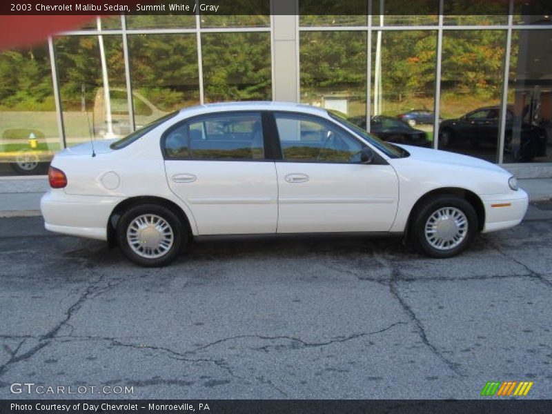 Summit White / Gray 2003 Chevrolet Malibu Sedan