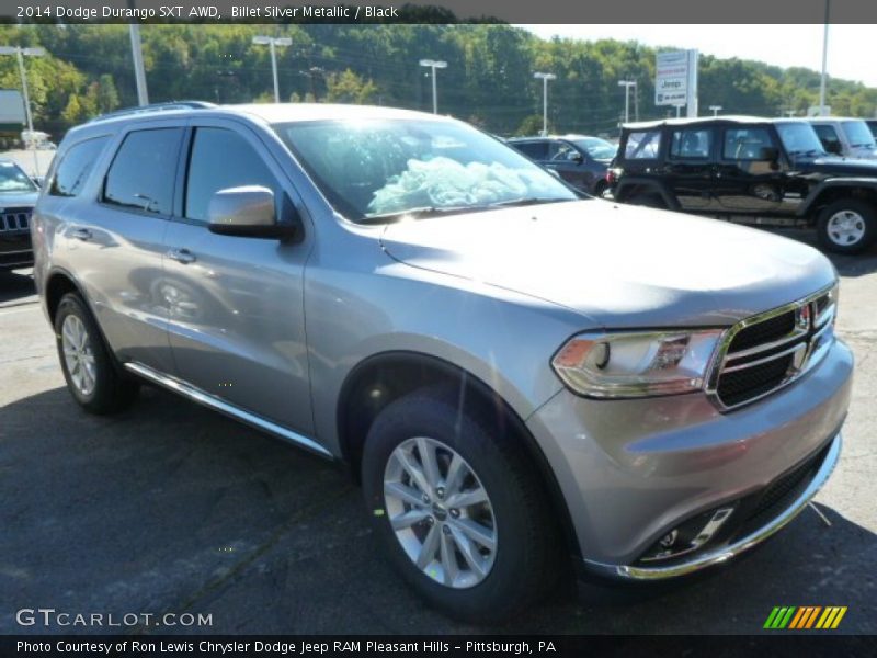 Billet Silver Metallic / Black 2014 Dodge Durango SXT AWD