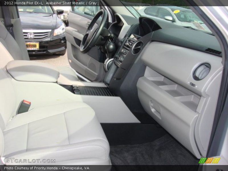 Alabaster Silver Metallic / Gray 2012 Honda Pilot EX-L