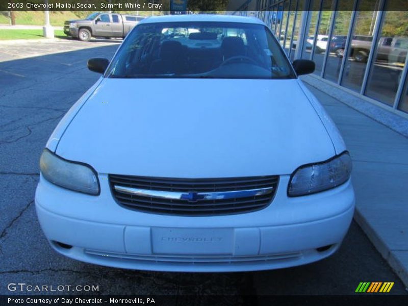 Summit White / Gray 2003 Chevrolet Malibu Sedan