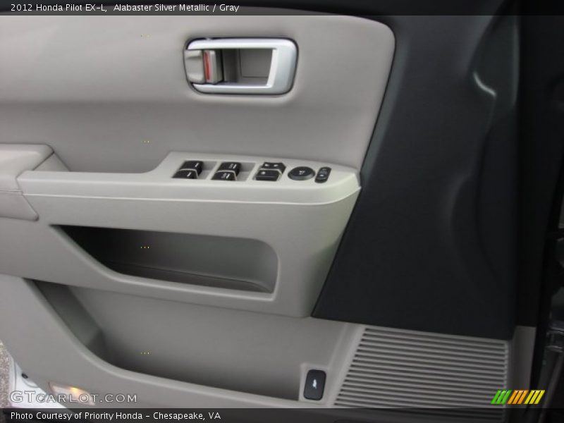 Alabaster Silver Metallic / Gray 2012 Honda Pilot EX-L