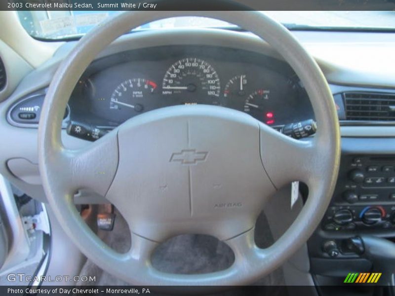 Summit White / Gray 2003 Chevrolet Malibu Sedan