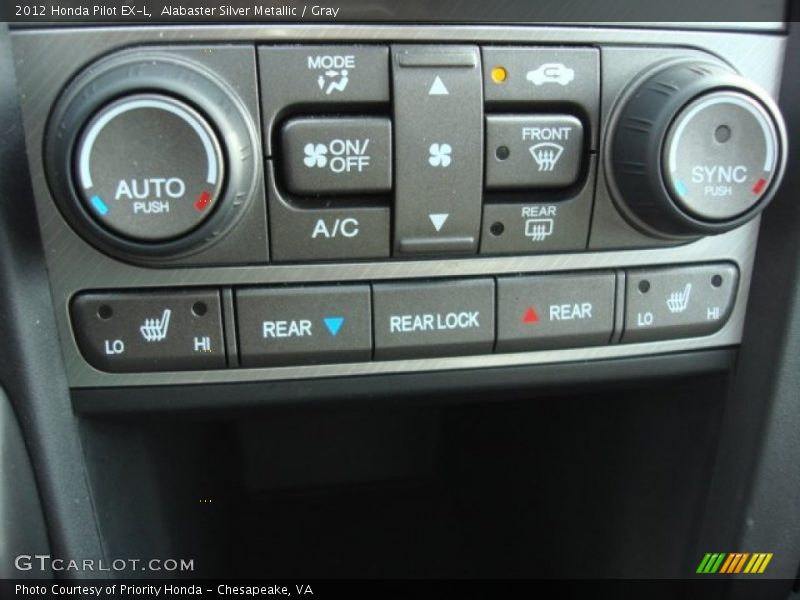 Alabaster Silver Metallic / Gray 2012 Honda Pilot EX-L