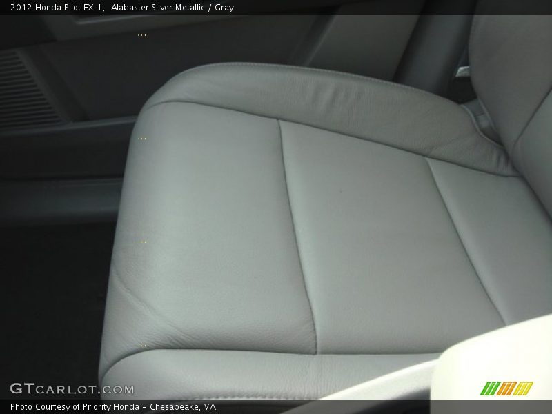 Alabaster Silver Metallic / Gray 2012 Honda Pilot EX-L